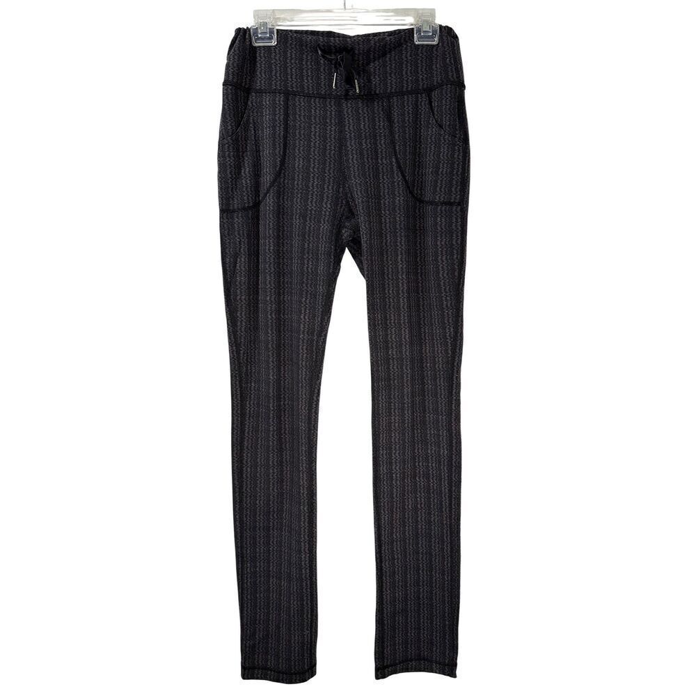 Lululemon Will Ziggy Wee women’s black drawstring pants size 28”x44” #19-1936